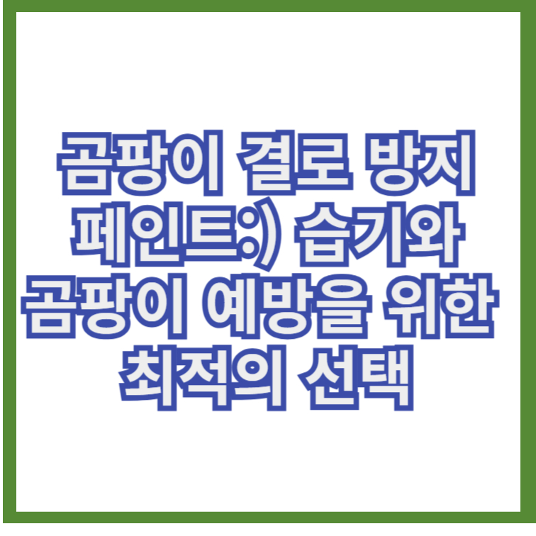 곰팡이결페인트로방지