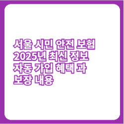 2025년서울시민안전보험