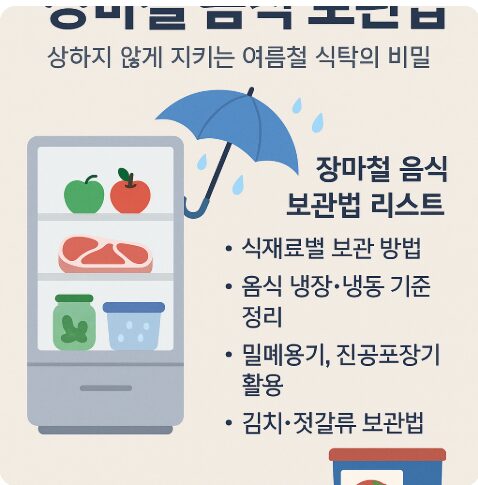 장마철 음식보관법