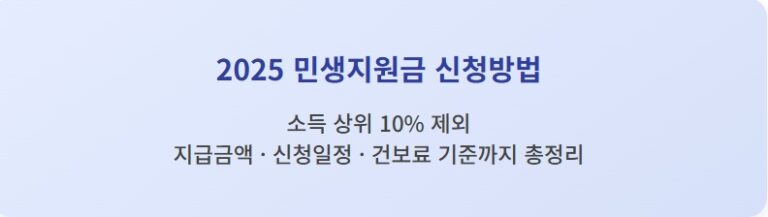 2025 민생지원금