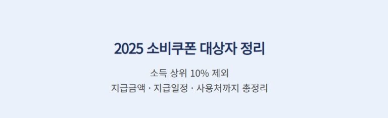 2025 소비쿠폰