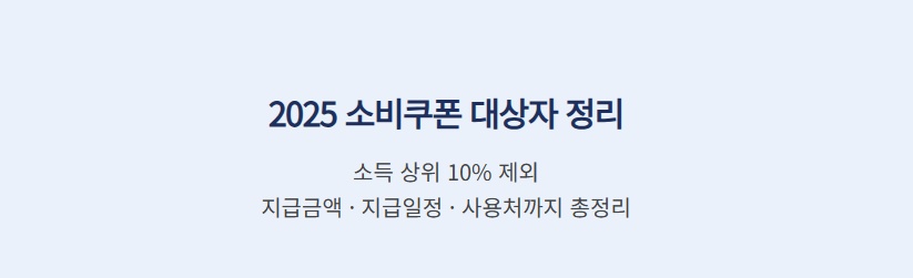 2025 소비쿠폰