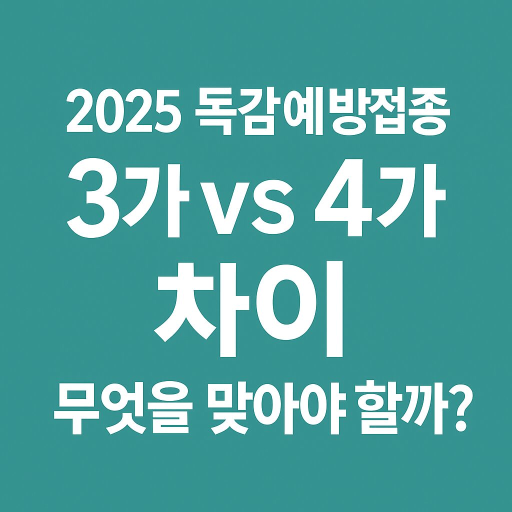 독감 백신 3가 4가 차이