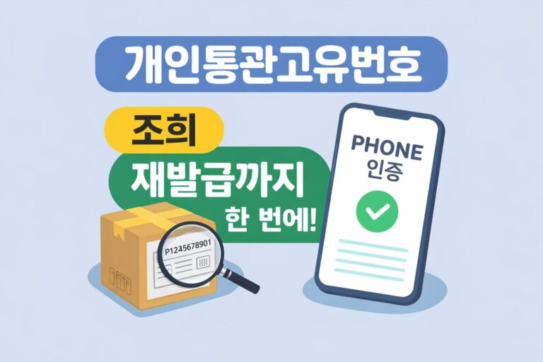 개인통관고유번호 조회