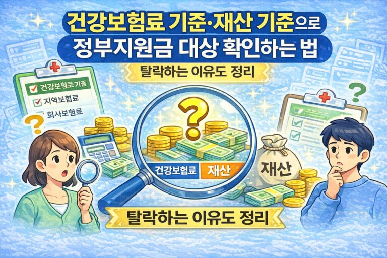 건강보험료 기준 정부지원금