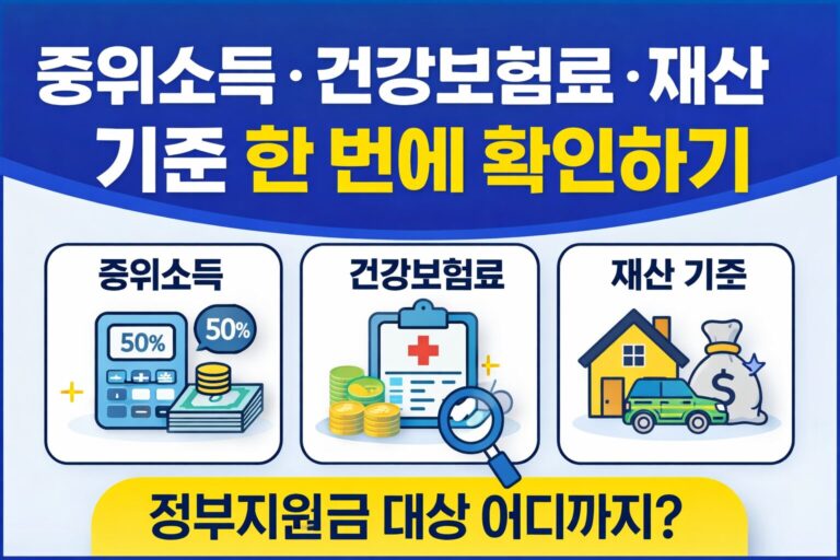 중위소득 건강보험료 재산 기준